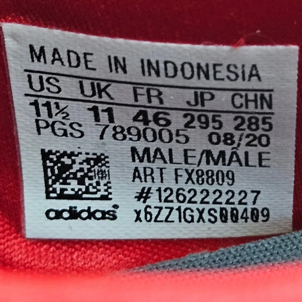 Adidas Lite Racer Adapt 3.0 Mens 11.5 Red Black Slip On Running Shoes FX8809